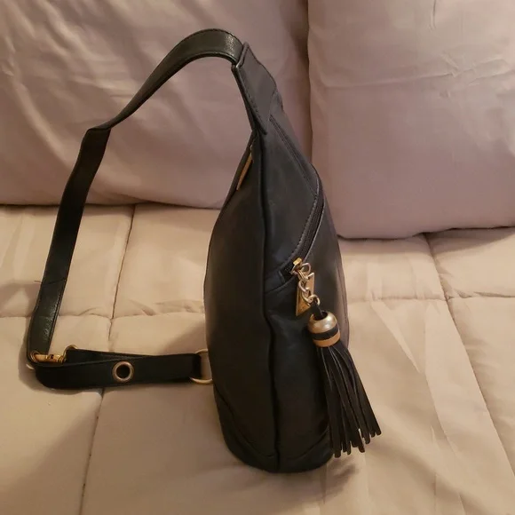 Tignanello Sling Leather Bag Dark Navy - Picture 4 of 8